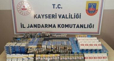 Yol kontrolü yapılan kamyonda 640 paket kaçak sigara bulundu