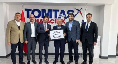  Başkan Büyükkılıç'tan TOMTAŞ Havacılık Tesisine ziyaret