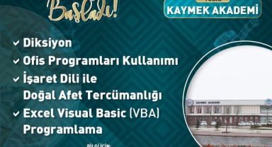  Büyükşehir KAYMEK’in yeni kurslarına kayıtlar başladı