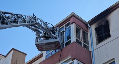 Evde çıkan yangında faciadan dönüldü