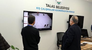 Talas'ta kar yağışı 7/24 takipte