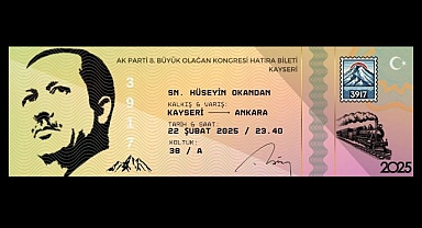 AK Parti 8. Olağan Büyük Kongresi'ne Özel Hatıra Bileti
