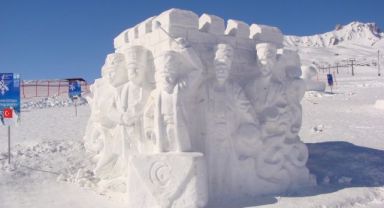 Erciyes'te kar uluslararası sanata dönüşecek