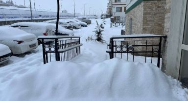 Kayseri’de kar yağışı sürüyor