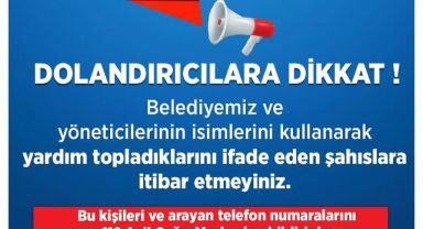 Talas Belediyesi’nden dolandırıcılık uyarısı