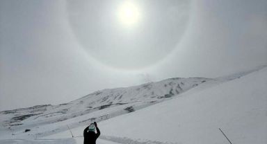 Işık halkası 'halo', Erciyes'te görüntülendi