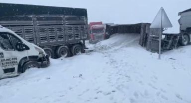 Kar yağdı, kazalar art arda geldi