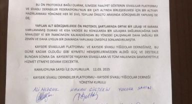 Kayseri'de Sivaslı Dernekleri Birleşme Süreci Askıya Alındı