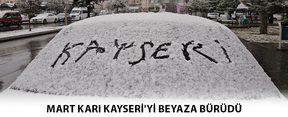 Mart karı Kayseri'yi beyaza bürüdü