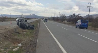Kayseri'de otomobil takla attı: 4 yaralı