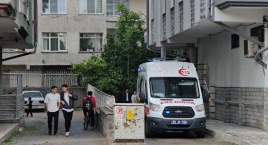 Balkonda düşen yaşlı adam için ekipler seferber oldu
