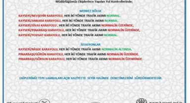 Kayseri’de otoyollarda bayram yoğunluğu