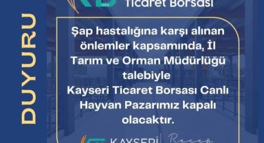 KTB Canlı Hayvan Pazarı’nda 'şap hastalığı' önlemi