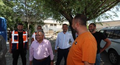 Başkan Büyükkılıç, belediye-hayırsever iş birliği örneği Muhittin Birdal Camii çalışmalarını inceledi