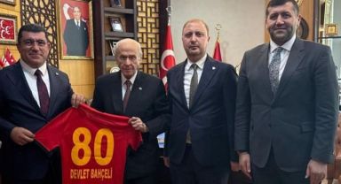 Kayserispor’dan MHP lideri Bahçeli’ye ziyaret
