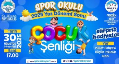 2025 Spor Okulları Yaz Dönemi Sonu Çocuk Şenliği düzenlenecek