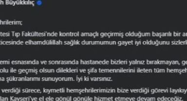 Başkan Büyükkılıç: