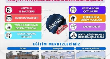 Ücretsiz YKS kurs kayıtları başladı
