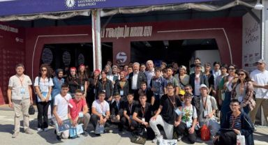 Başkan Palancıoğlu Havacılık Lisesi öğrencileri ile TEKNOFEST’İ ziyaret etti