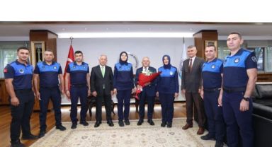 Büyükkılıç, 199. kuruluş yıl dönümü ve Zabıta Haftası’nda zabıta teşkilatı mensuplarını kabul etti