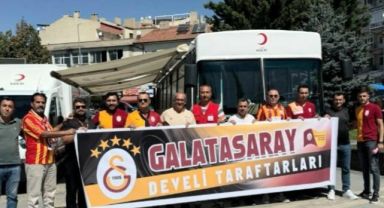 DEVELİDEKİ GALATASARAY TARAFTARLARI, KIZILAYA KAN BAĞIŞINDA YARIŞTI