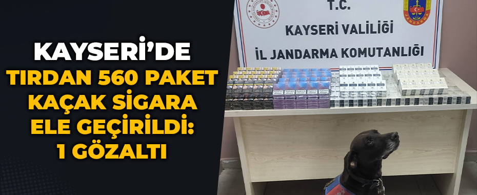 Tırdan 560 paket kaçak sigara ele geçirildi: 1 gözaltı