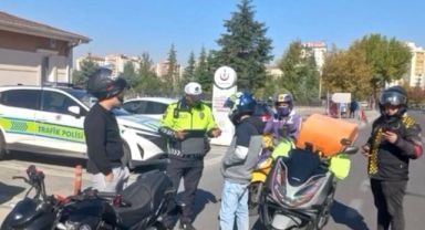 Kayseri'de 356 motosiklet sorgulandı: 7 araç trafikten men edildi