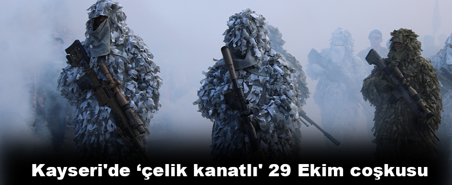 Kayseri'de ‘çelik kanatlı' 29 Ekim coşkusu