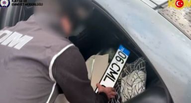 Kayseri'de sahte plaka operasyonu: 2 gözaltı