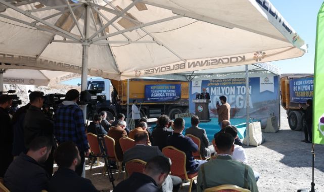 Kocasinan Belediyesi Agrega Üretim Tesisi'nde 1 milyon ton üretim yaptı