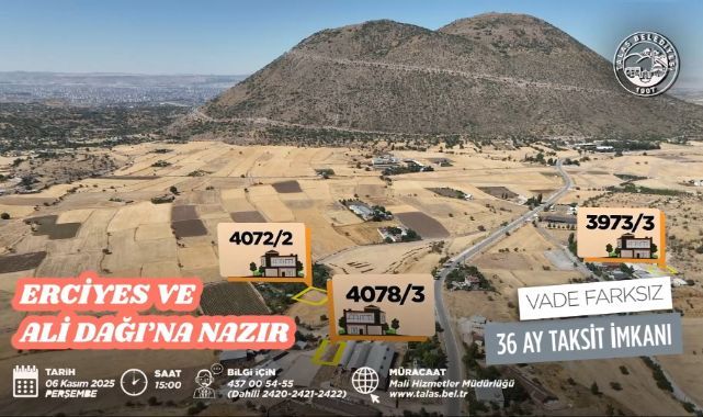 Talas Belediyesi’nden gözde lokasyonlarda villa parseli fırsatı