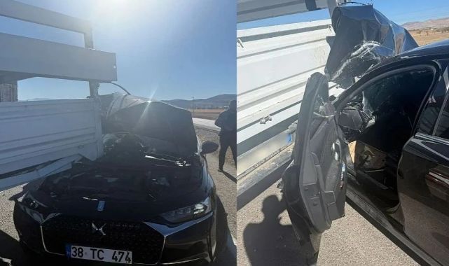 Ülkü Ocakları Kayseri İl Başkanı Halit Yağmur Kazayı Yara Almadan Atlattı