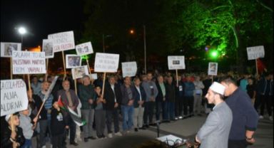 Yahyalı’da Gazze’ye Destek Mitingi: “Gazze Yalnız Değildir”.