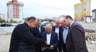 Gökkent mahallesindeki okul inşaatı incelendi