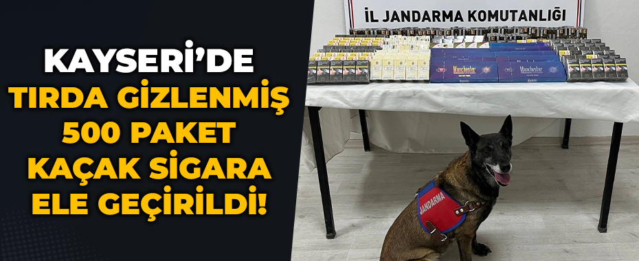 Kayseri'de Tırda Gizlenmiş 500 Paket Kaçak Sigara Ele Geçirildi!