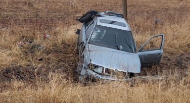 Kontrolden çıkan otomobil araziye uçtu: 1 yaralı