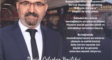 Refik Karakuzay, Sarraflar Ve Kuyumcular Derneği Başkanlığına Adaylığını Açıkladı: