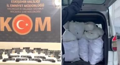 Ankara-Eskişehir Yolunda Silah Kaçakçılığı Operasyonu: Hafif Ticari Araçtan 480 Parçalanmış Tabanca Çıktı