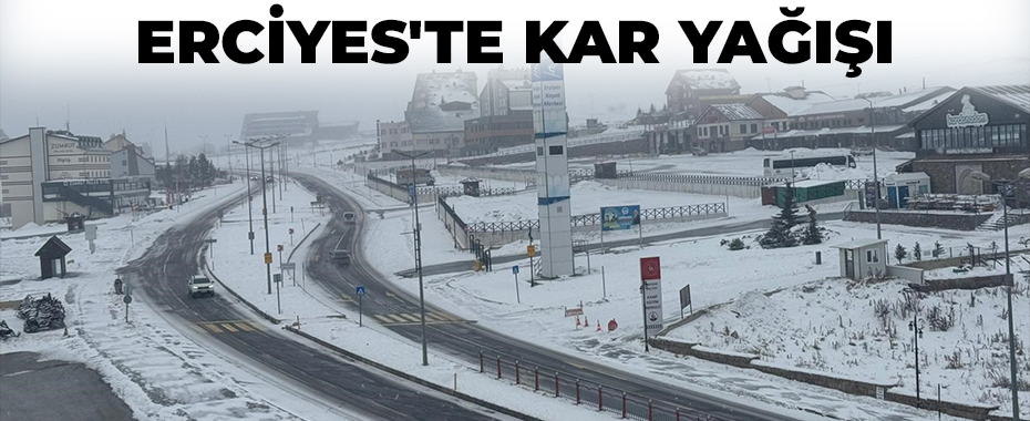 Erciyes'te kar yağışı