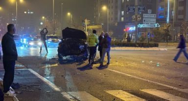 Kayseri’de 2 otomobilin karıştığı kazada yaralanan olmadı