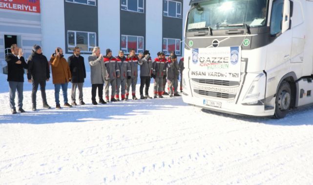 Melikgazi’nin yardım tırı dualarla Gazze’ye uğurlandı