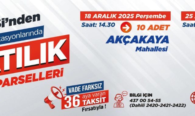 Talas Belediyesi’nden villa parseli fırsatı