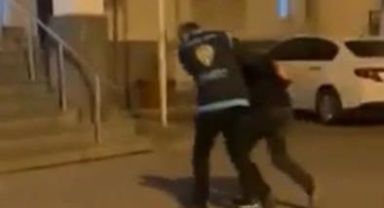 Uygulama yapan polise çarpıp, kaçan şahıs tutuklandı