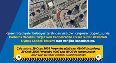 Büyükşehirden sürücülere ‘yol çalışması’ uyarısı