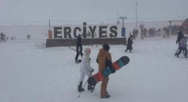 Erciyes'te kar kalınlığı 130 santime ulaştı