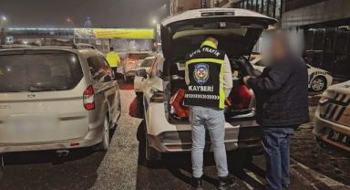 Kar üzerinde drift yapanlar polisten kaçamadı