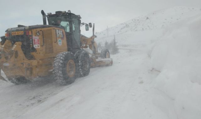 Kayseri'de 14 mahalle yolu ulaşıma kapalı