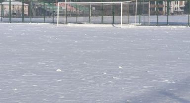 Kayseri’de amatör maçlara kar engeli