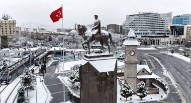 Kayseri'de kar güzelliği