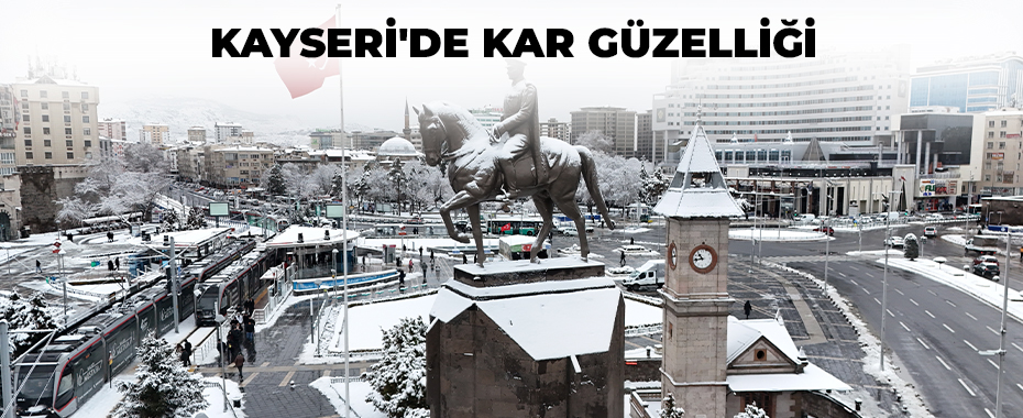 Kayseri'de kar güzelliği
